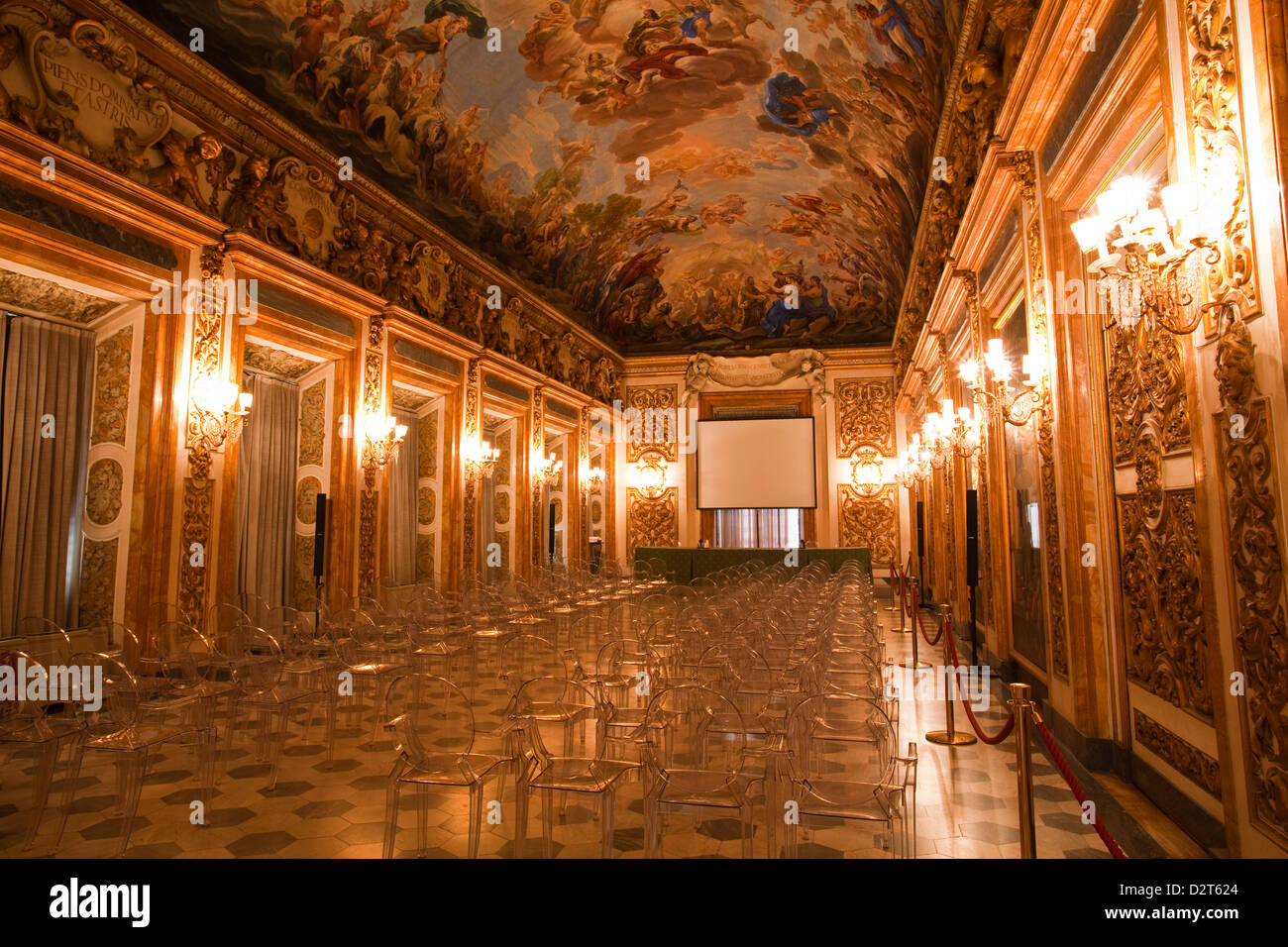 Ein wunderschön verzierten Zimmer im Palazzo Medici Riccardi, Florenz, Toskana, Italien, Europa Stockfoto