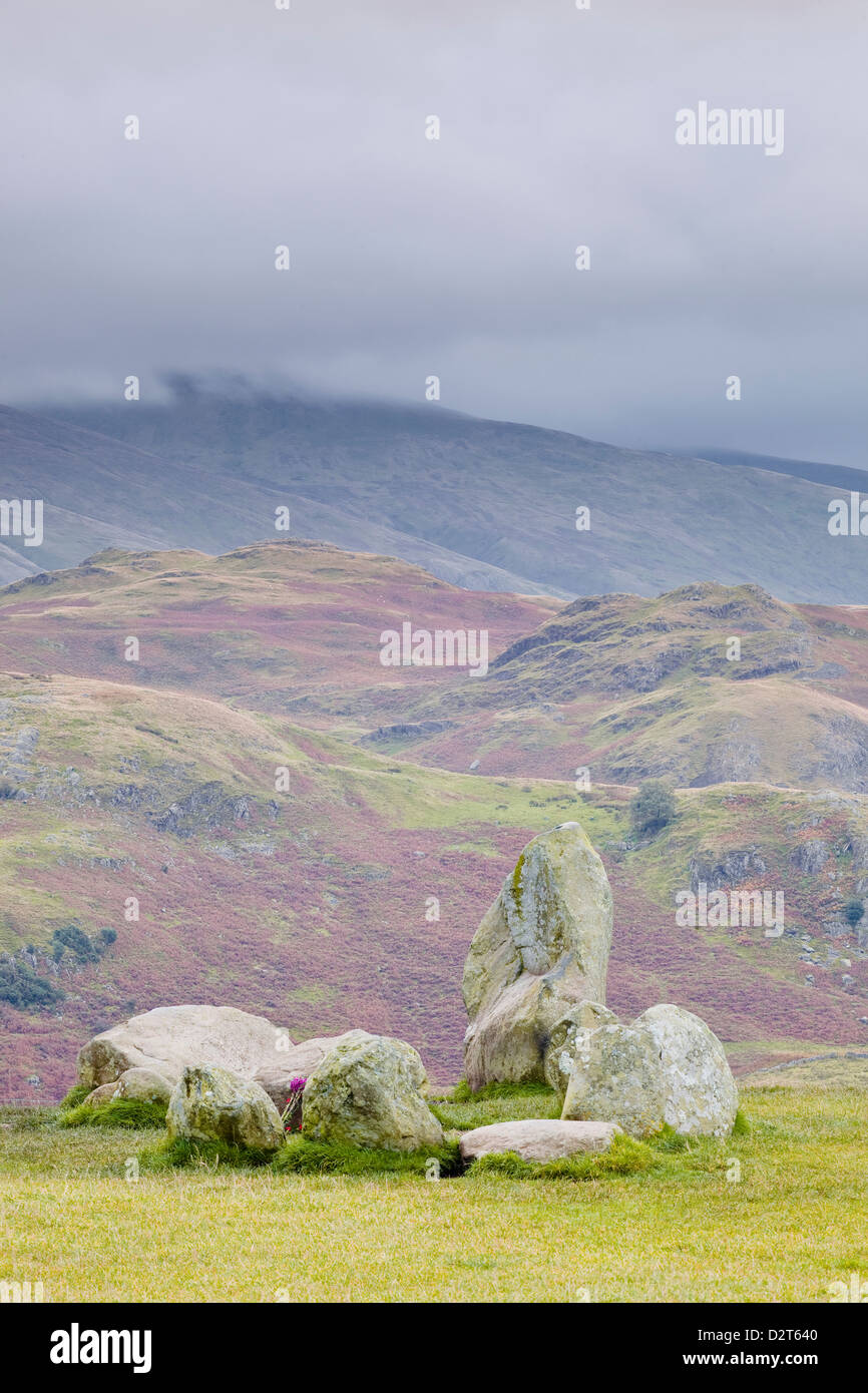Castlerigg Steinkreis in den Lake District National Park, Cumbria, England, Vereinigtes Königreich, Europa Stockfoto