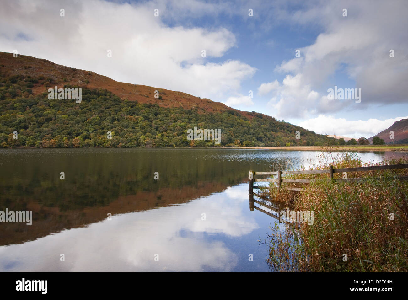 Reflexionen in den Gewässern der Brüder Wasser in den Lake District National Park, Cumbria, England, Vereinigtes Königreich, Europa Stockfoto