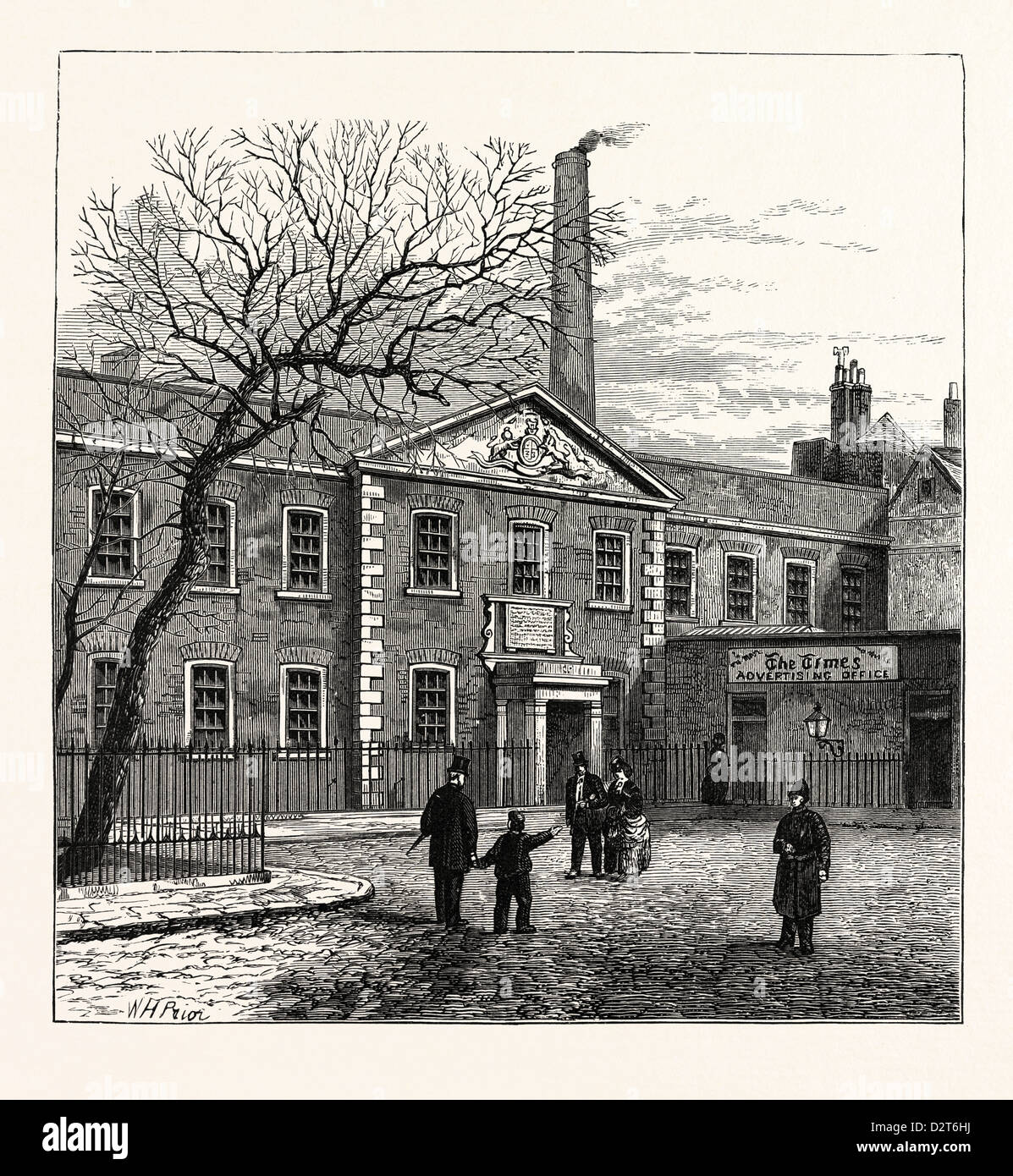 PRINTING HOUSE SQUARE UND DIE ZEITEN BÜRO 1870 LONDON Stockfoto
