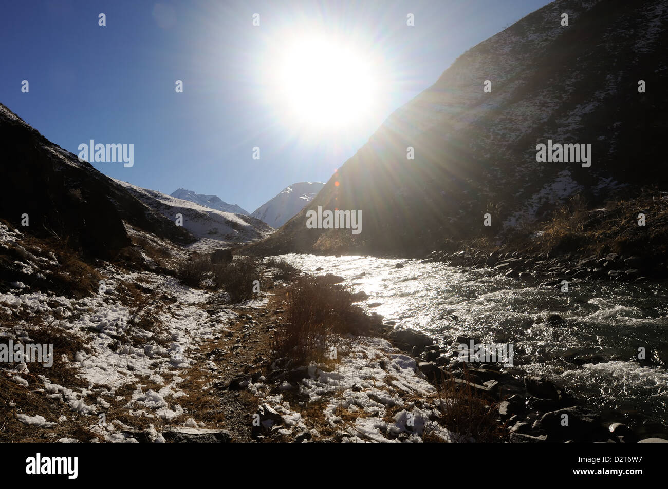 Landschaft und Natur in dem zentralasiatischen Land von Tadschikistan Stockfoto