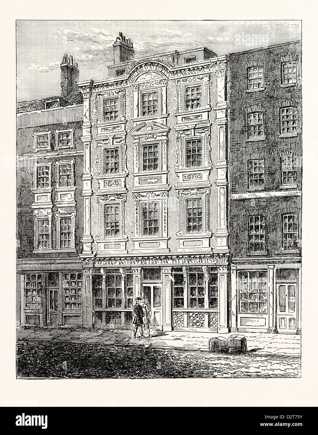 NR. 73 CHEAPSIDE. Eine alte Ansicht entnommen, über LONDON 1760 Stockfoto