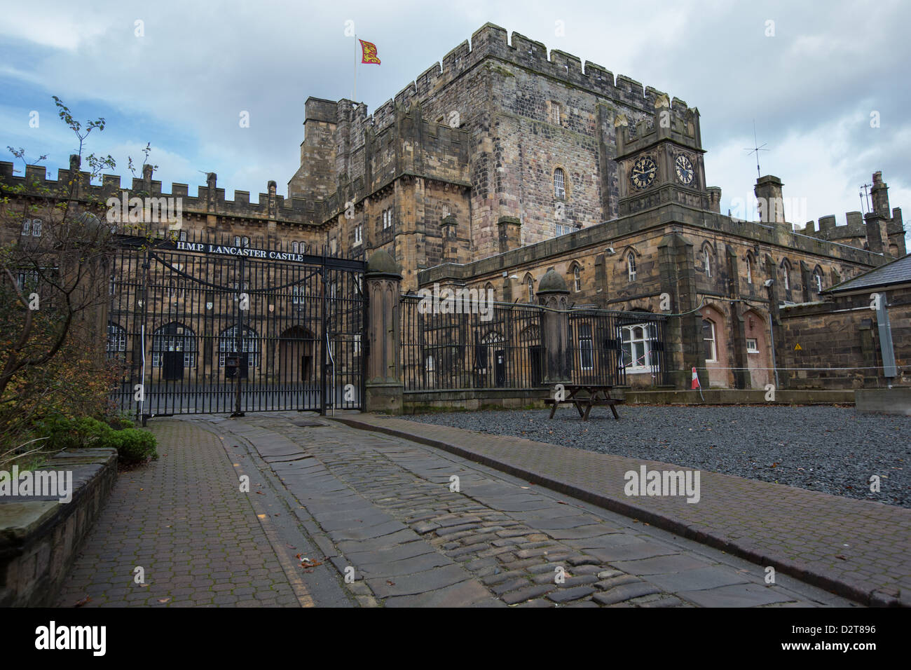 Lancaster Castle, nicht mehr als ein Gefängnis verwendet Wiederentwicklung in Erwartung Stockfoto