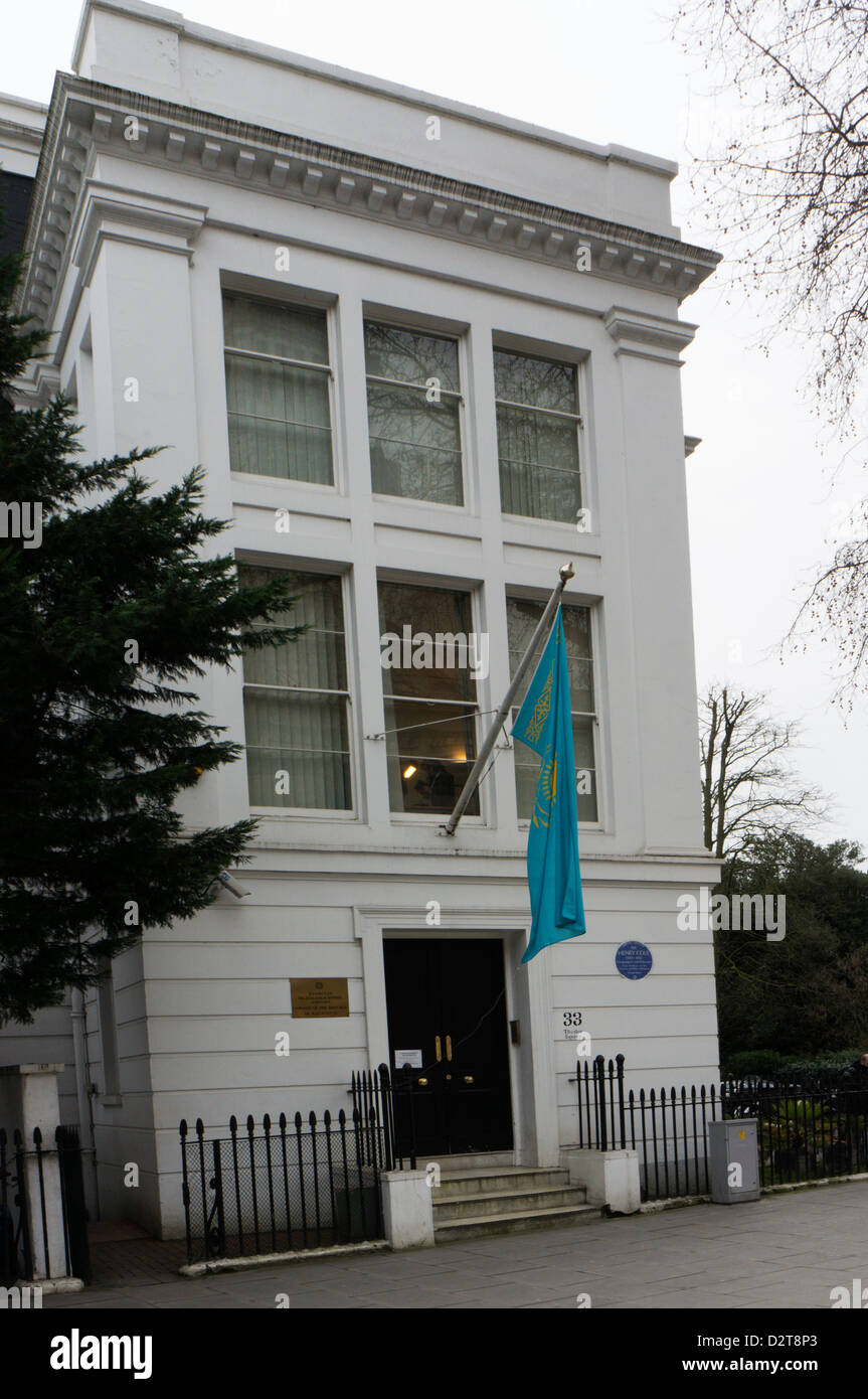 Kasachstan Botschaft in Thurloe Square, London Stockfoto