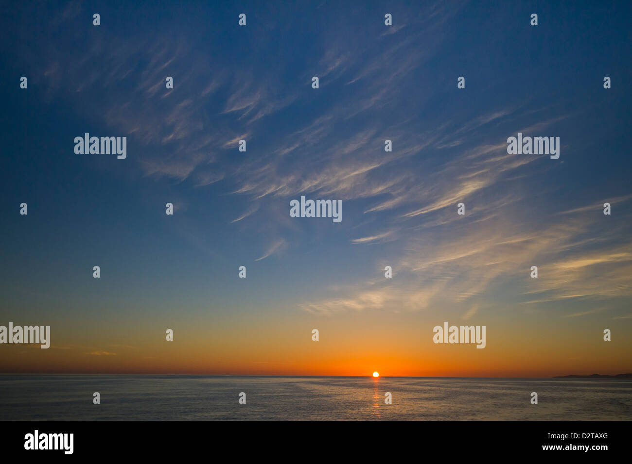 Sunrise, Golf von Kalifornien (Sea of Cortez), Baja California, Mexiko, Nordamerika Stockfoto