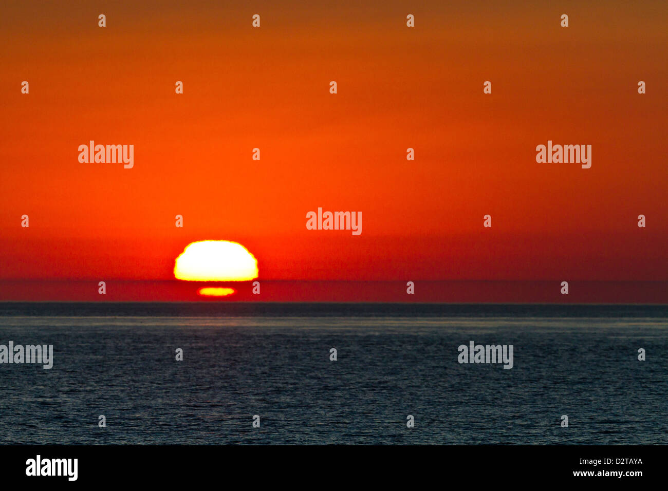 Sunrise, Golf von Kalifornien (Sea of Cortez), Baja California, Mexiko, Nordamerika Stockfoto