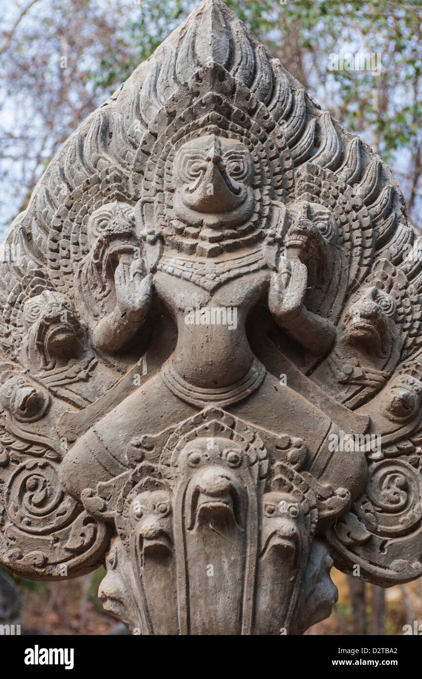 Prasat Banan Tempel mit Garuda in Kambodscha Stockfoto