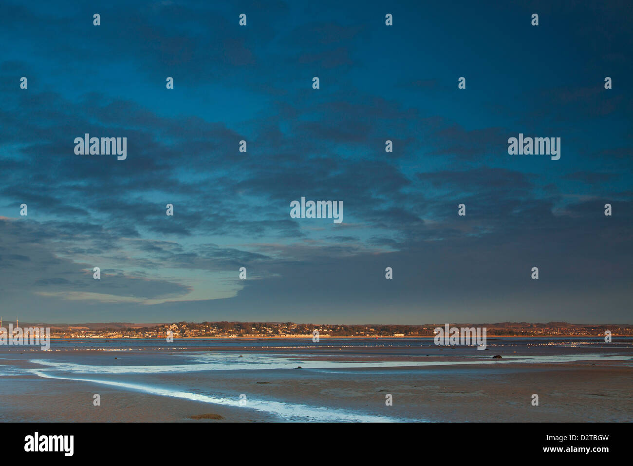 Broughty Ferry und den Fluss Tay aus Tayport, Fife Stockfoto