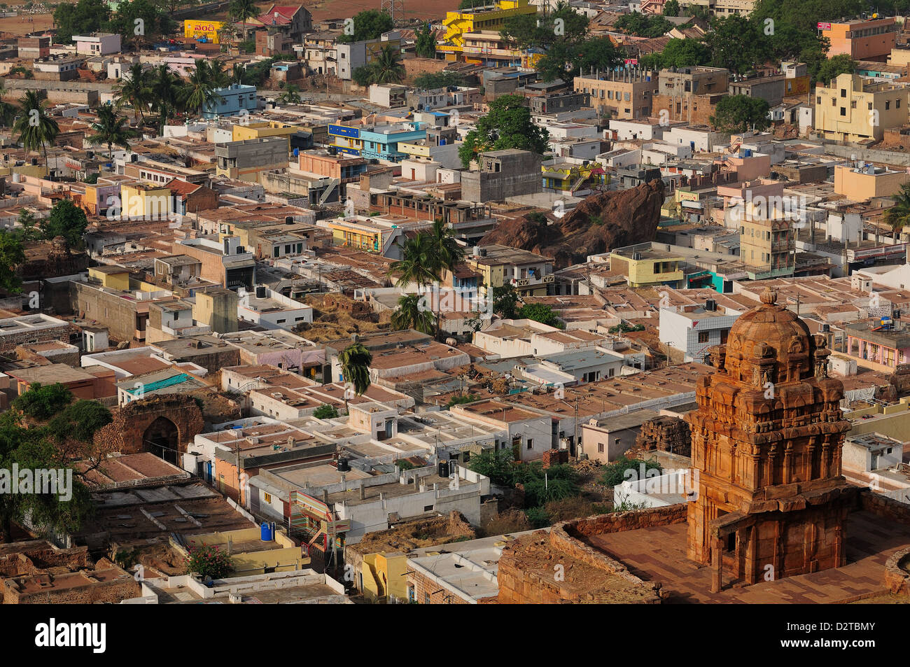 Ansicht von Badami Stadt, Karnataka, Indien, Asien Stockfoto
