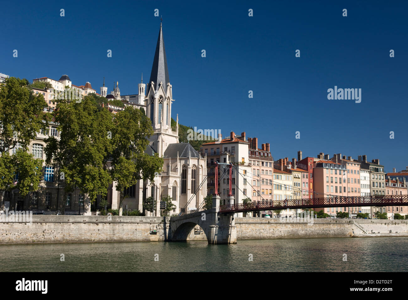 SAINT GEORGES KIRCHE VIEUX LYON FLUSS SAONE LYON RHONE ALPES FRANKREICH Stockfoto