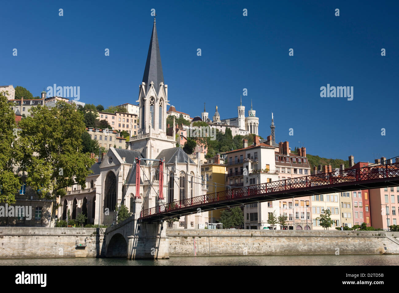 SAINT GEORGES KIRCHE VIEUX LYON FLUSS SAONE LYON RHONE ALPES FRANKREICH Stockfoto