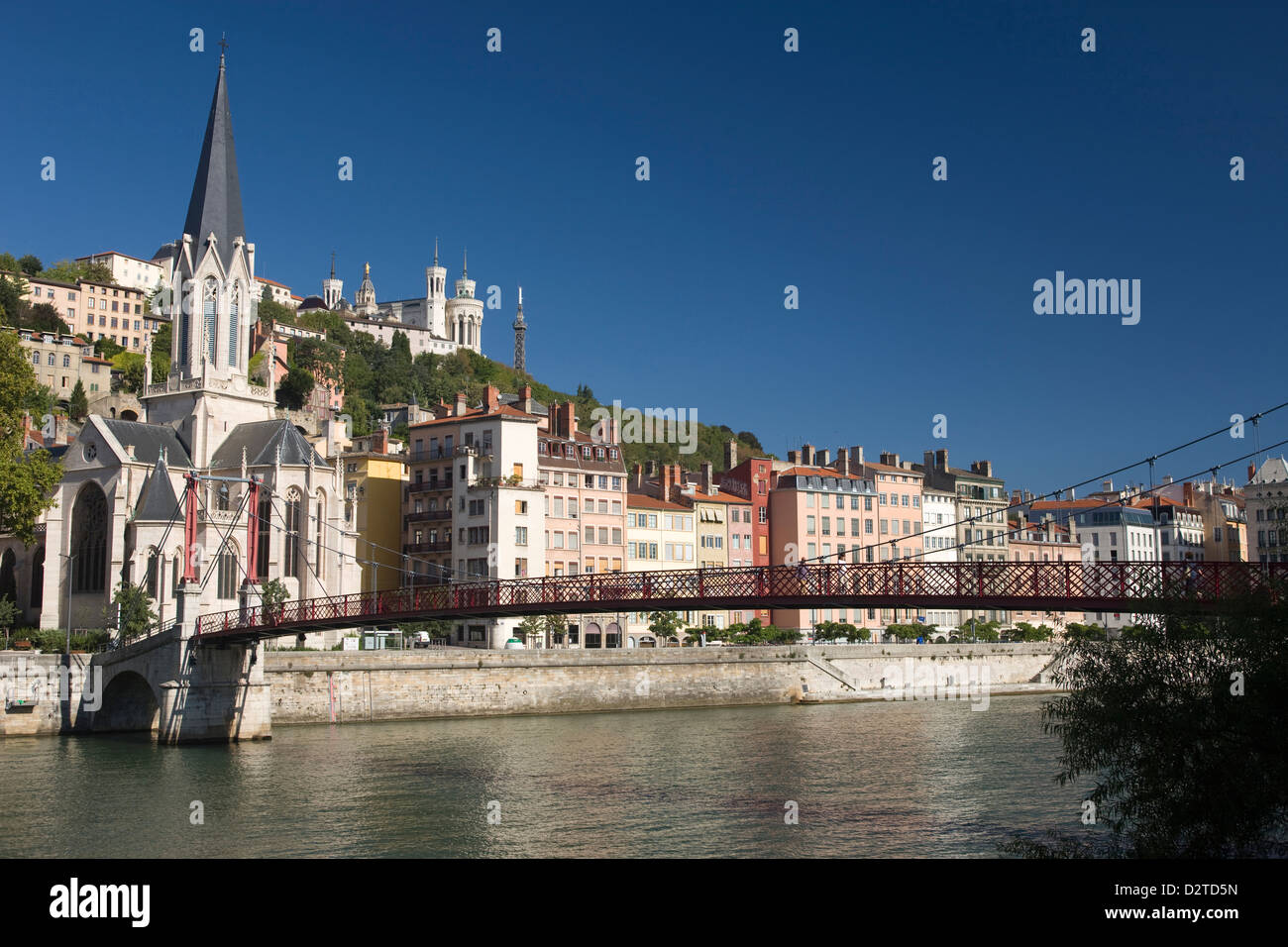 SAINT GEORGES KIRCHE VIEUX LYON FLUSS SAONE LYON RHONE ALPES FRANKREICH Stockfoto