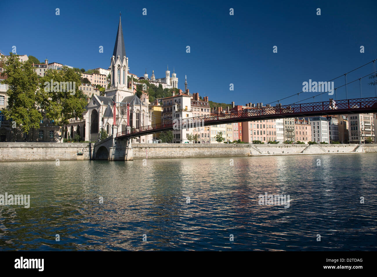 SAINT GEORGES KIRCHE VIEUX LYON FLUSS SAONE LYON LYON RHONE ALPES FRANKREICH Stockfoto