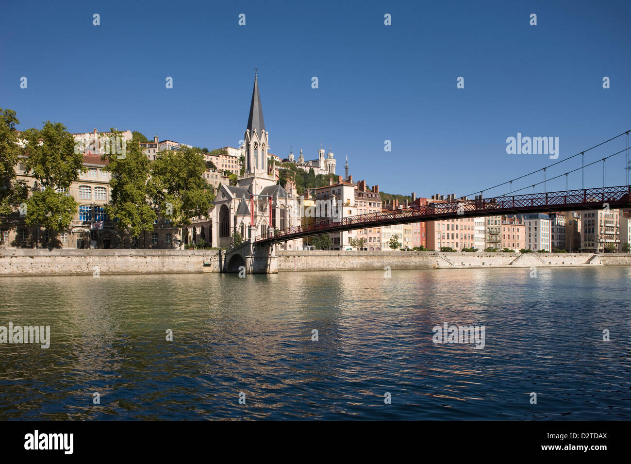 SAINT GEORGES KIRCHE VIEUX LYON FLUSS SAONE LYON LYON RHONE ALPES FRANKREICH Stockfoto