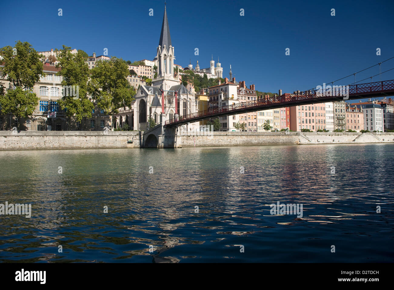 SAINT GEORGES KIRCHE VIEUX LYON FLUSS SAONE LYON LYON RHONE ALPES FRANKREICH Stockfoto