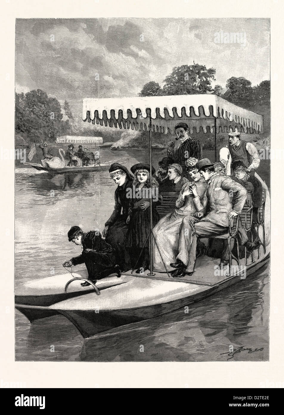 WASSER FAHRRÄDER AUF DEM SEE IN DEN CENTRAL PARK, NEW YORK Stockfoto