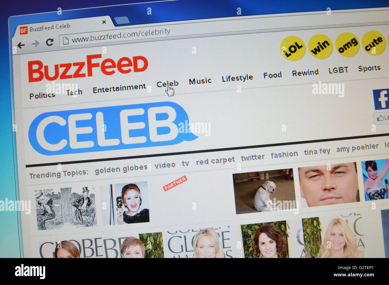 BuzzFeed.com Website screenshot Stockfoto