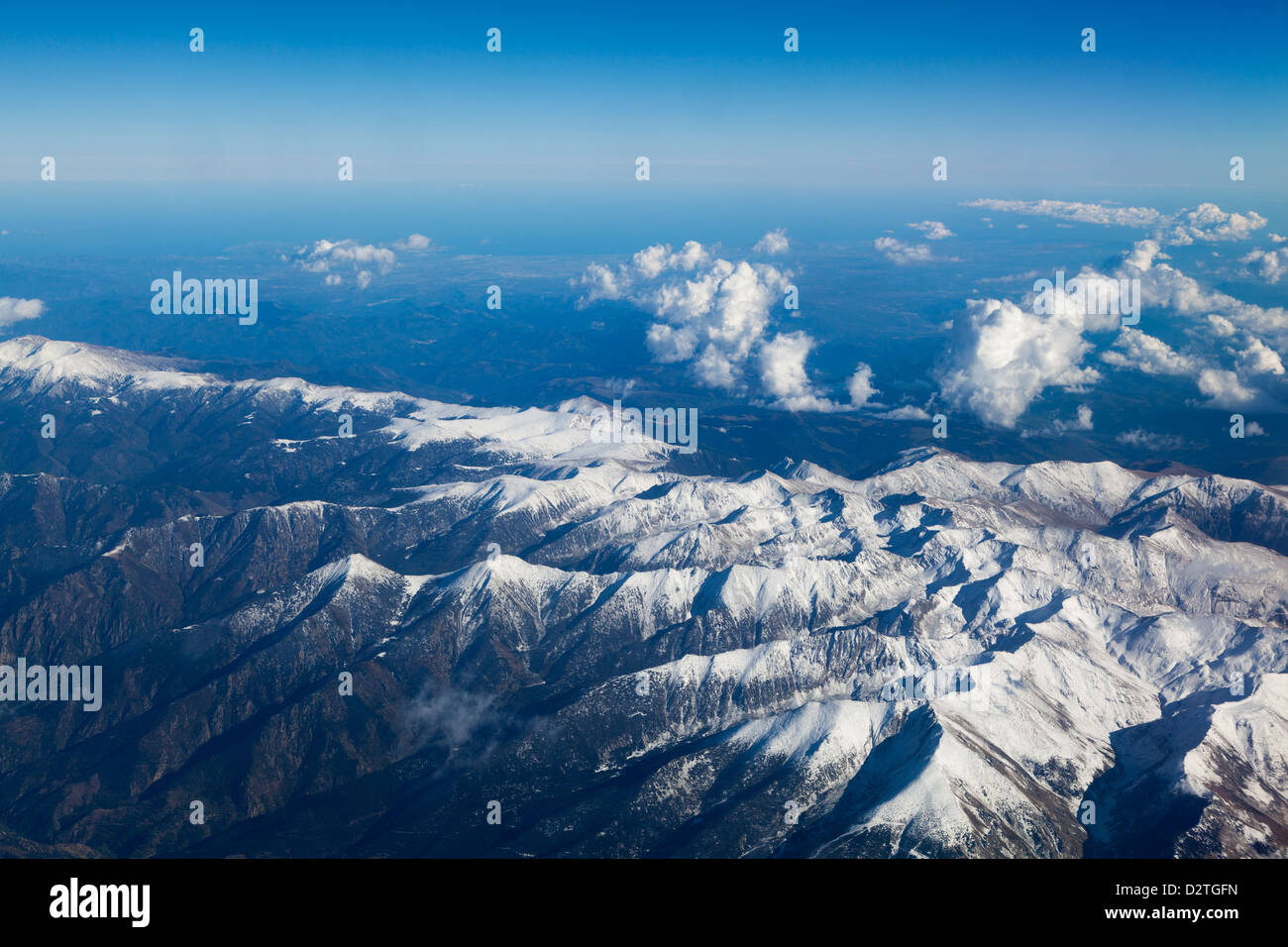 Berge zwischen Frankreich und Spanien Stockfoto