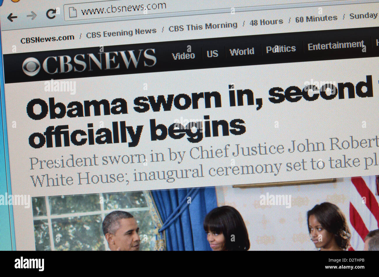 CBSNews.com Website screenshot Stockfoto