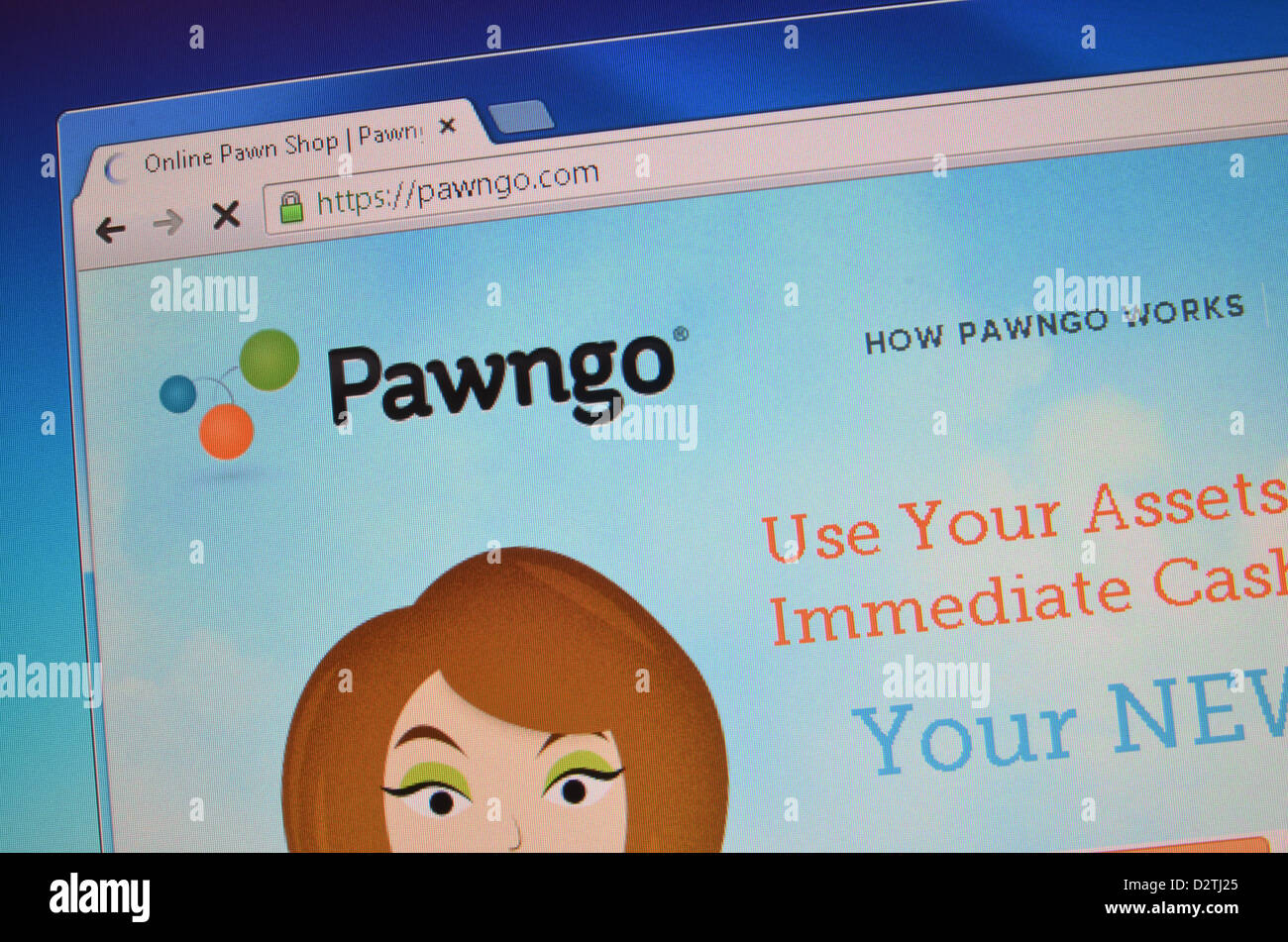 pawngo.com Website screenshot Stockfoto