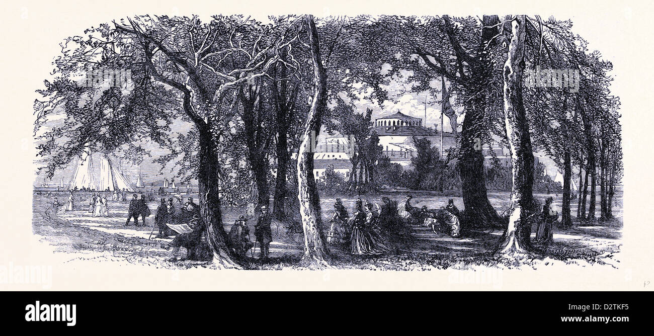 New York Battery Park und Garten Schloss Clinton Vereinigte Staaten von Amerika Stockfoto