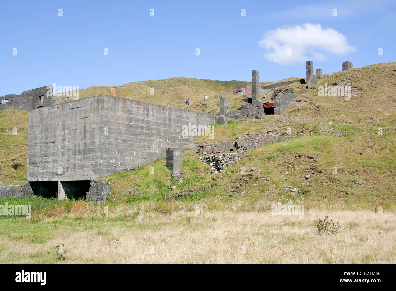 ehemaliger Steinbruch Funktionsweise Titterstone Clee Hill Shropshire England UK Stockfoto