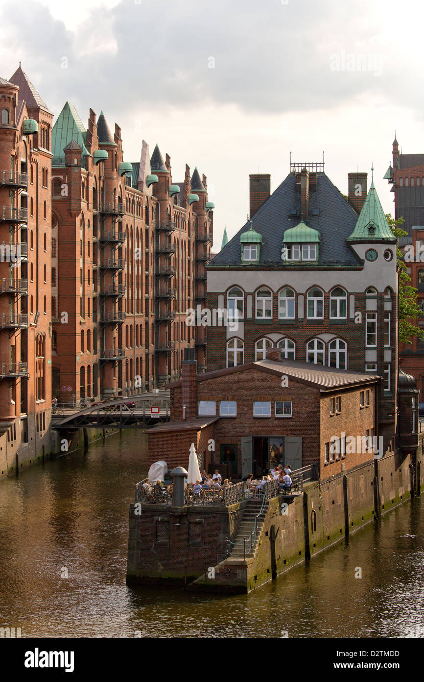 Hamburg, Deutschland, der Anstieg in der Speicherstadt Stockfoto
