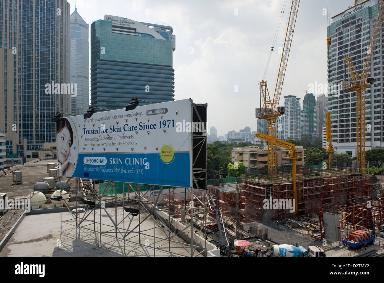 Bangkok, Thailand, Großbaustelle an der Sukhumvit Road Stockfoto
