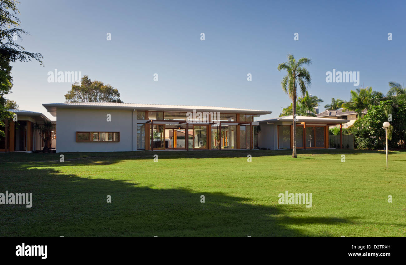 Großer Garten in stilvolle australischen Herrenhaus Stockfoto