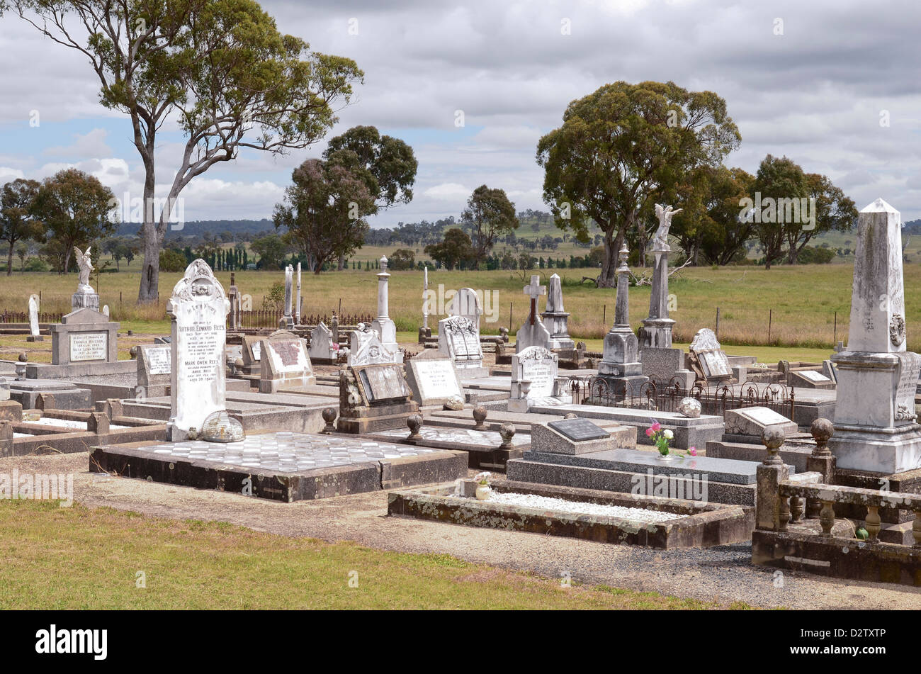 Kleinstadt Friedhof, Dundee NSW Australia Stockfoto