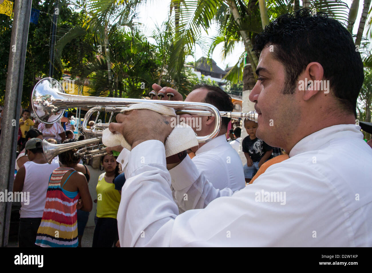 Mariachi Band Trompeter, Sayulita, Mexiko Stockfoto