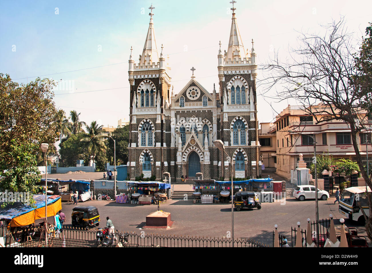 Die Basilika unserer lieben Frau von den Berg (Mount Mary Church) ist eine römisch-katholische Basilika West Bandra - Mumbai (Bombay) Indien Stockfoto