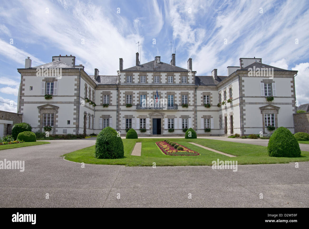 Hotel de Ville Pontivy Stockfoto