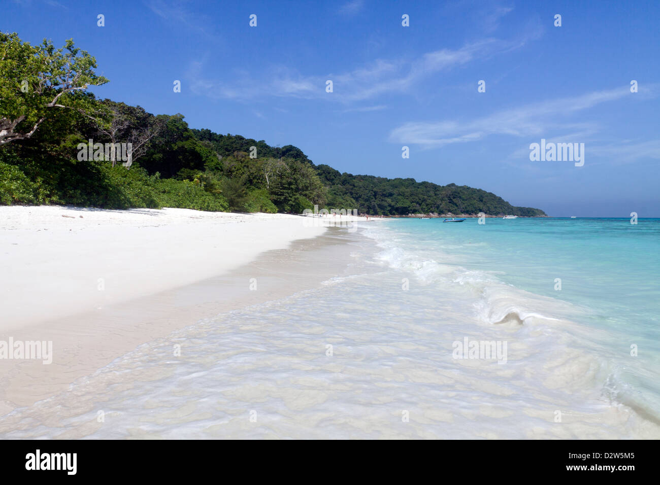 Weißes Pulver Strand von Koh Tachai in der Andamanensee vor der Küste von Thailand Stockfoto