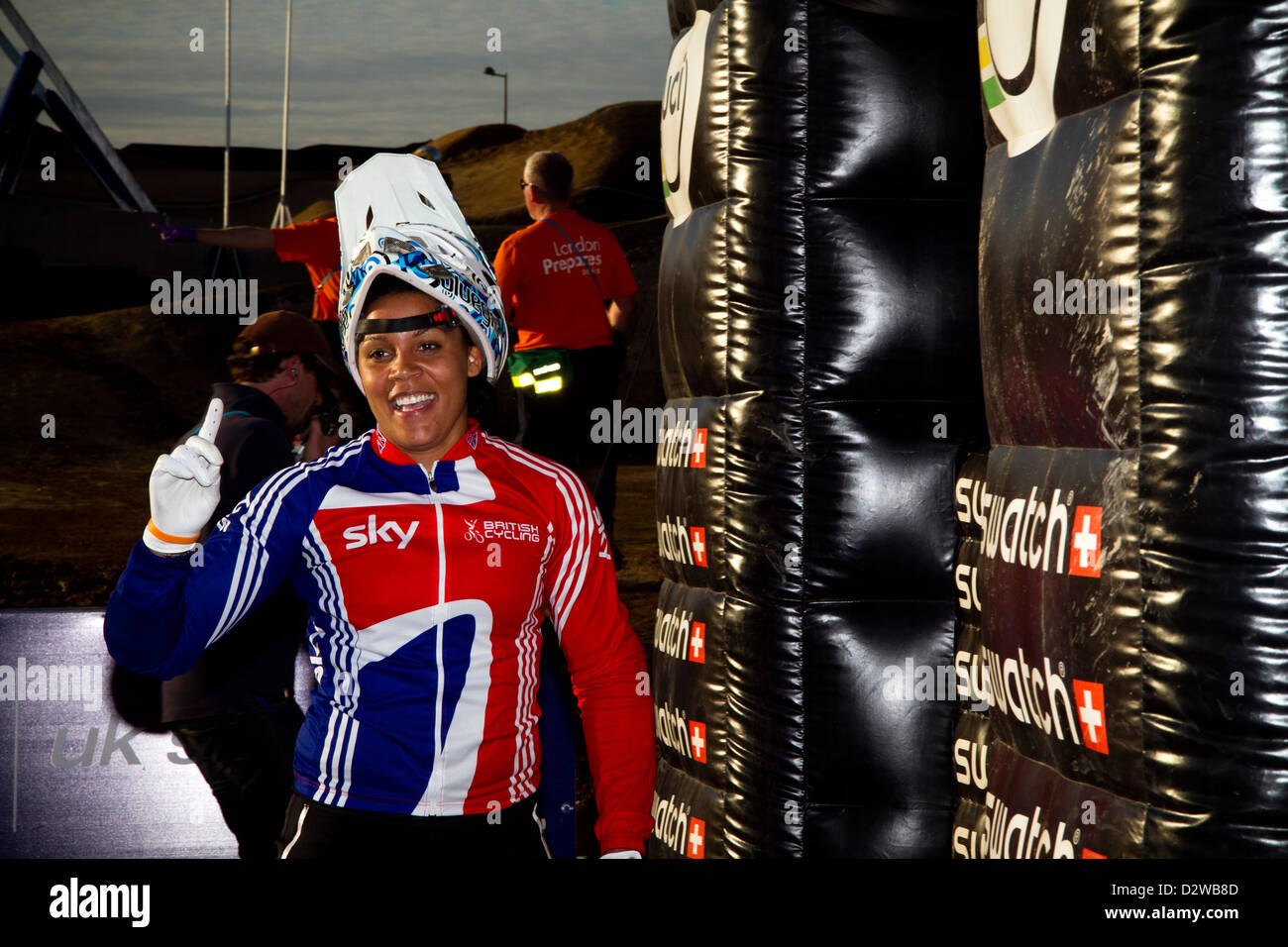 BMX-Rennen im Olympischen Park london Stockfoto