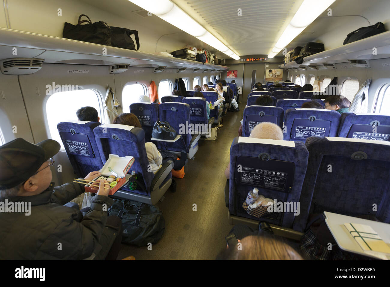 Innen modern Shinkansen-Zug in Japan Stockfoto