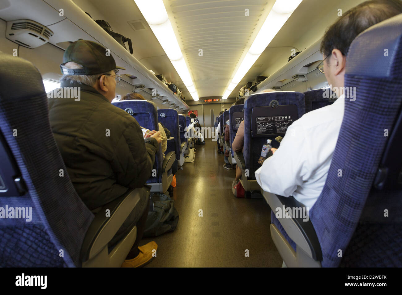 Innen modern Shinkansen-Zug in Japan Stockfoto