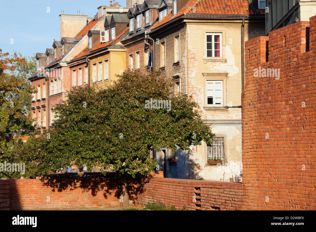 Altstadt Wohnhäusern in Warschau, Polen. Stockfoto