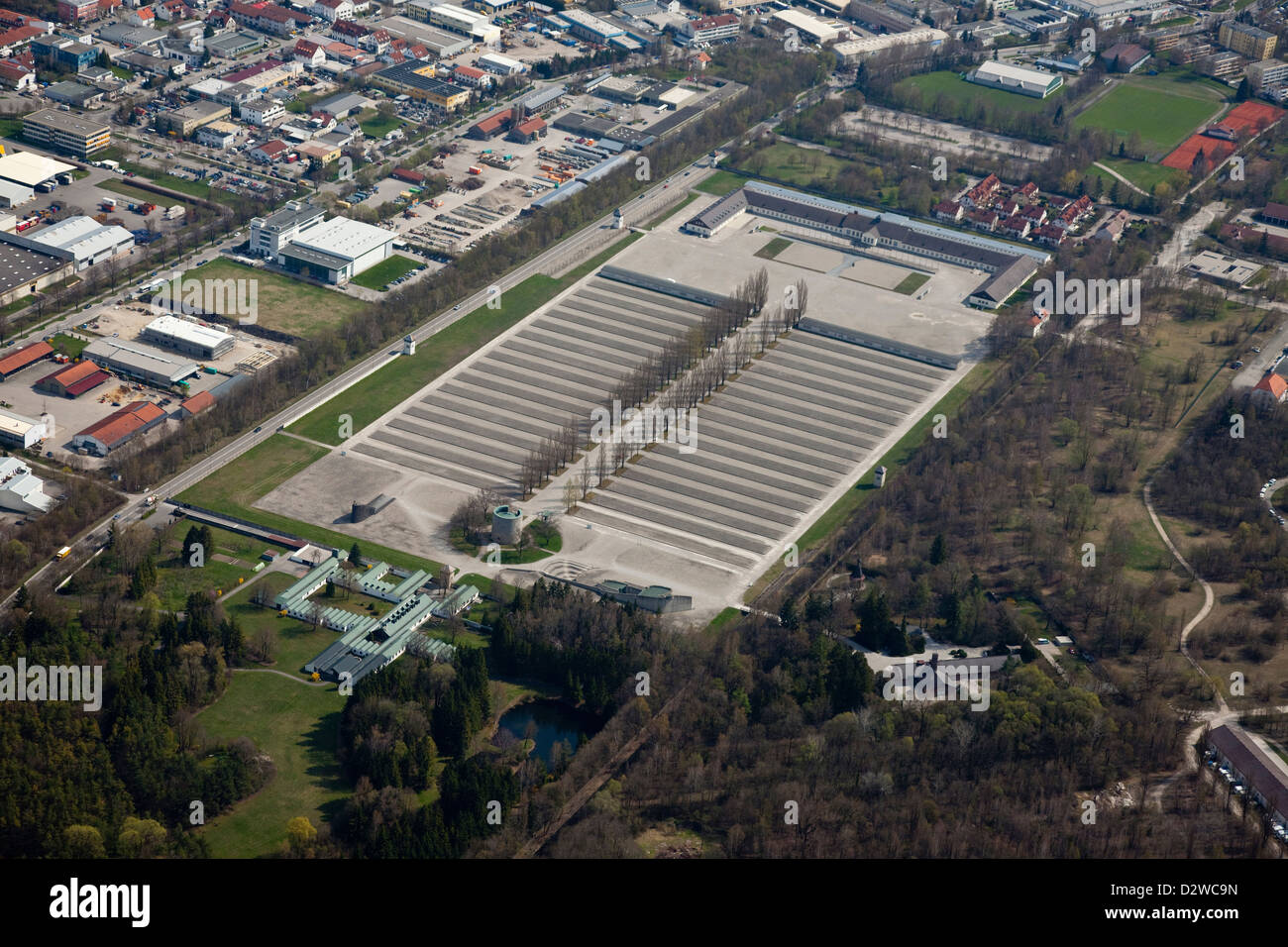 Dachau, Deutschland, Luftaufnahme des KZ Dachau Stockfoto