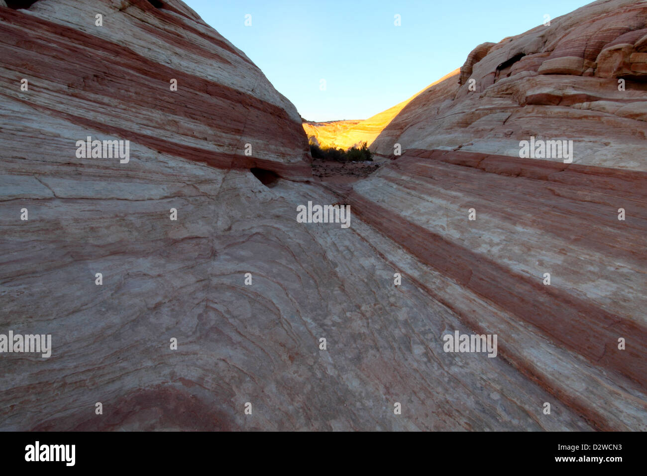 Sonnenuntergang über der Fire Wave, Valley Of Fire State Park, Nevada Stockfoto