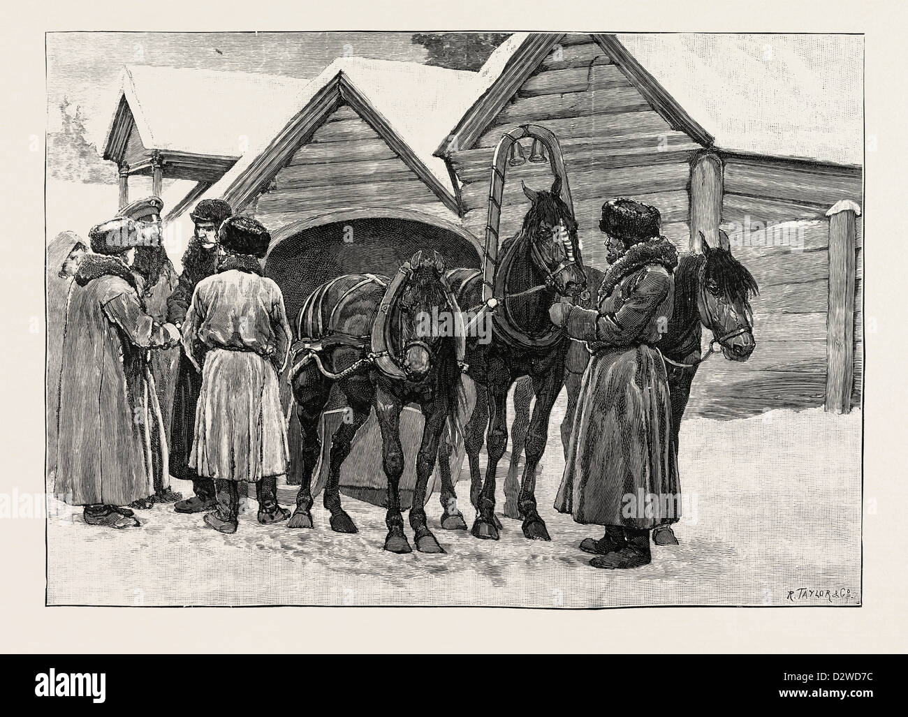 REISEN IN SIBIRIEN: BON VOYAGE! ABFAHRT VOM YENISEISK Stockfoto