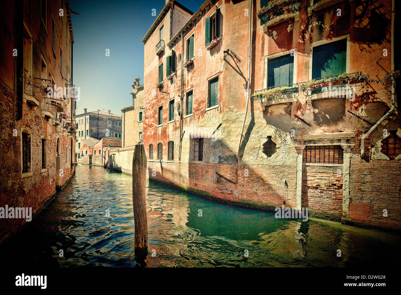 Typische venezianische Häuser, Cannaregio, Venedig, Italien Stockfoto