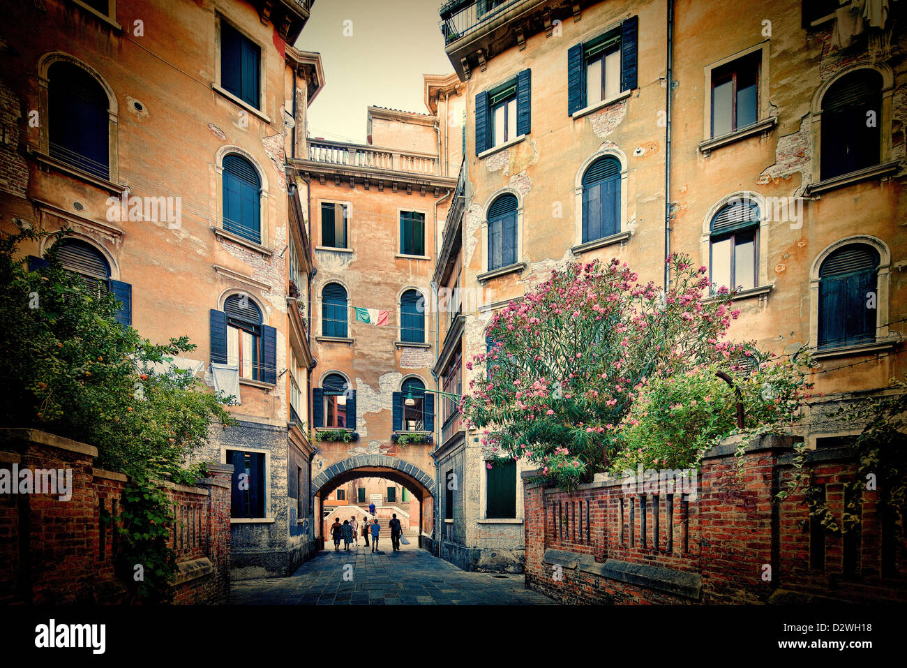 Venezianischen Haus, Sestiere Santa Croce, Venedig, Italien Stockfoto