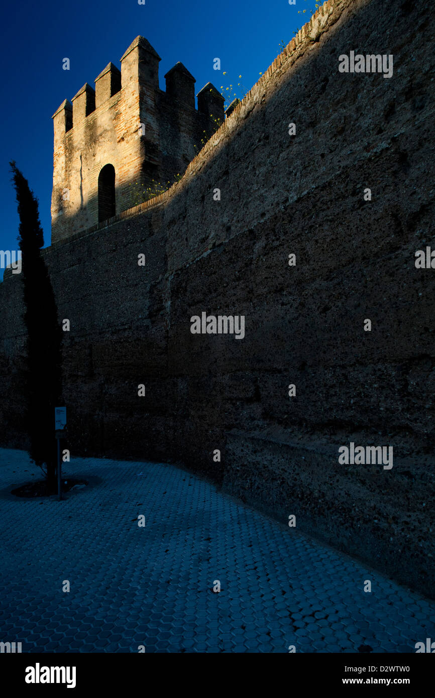 Sevilla, Spanien, Turm der mittelalterlichen Stadtmauer, den Murallas Macarena Stockfoto