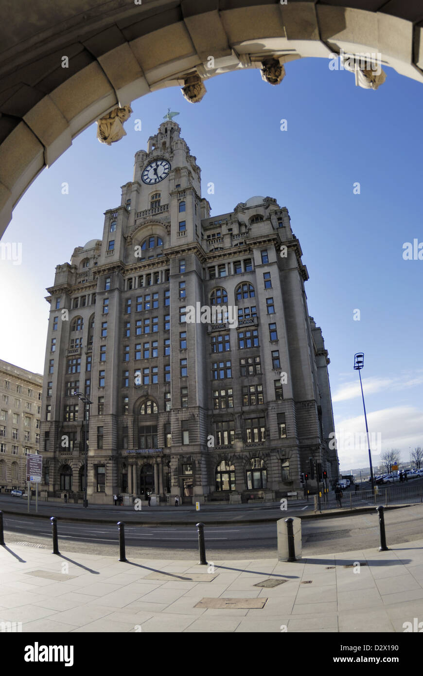 Royal Liver Assurance Building befindet sich am Pier Head in Liverpool Stockfoto