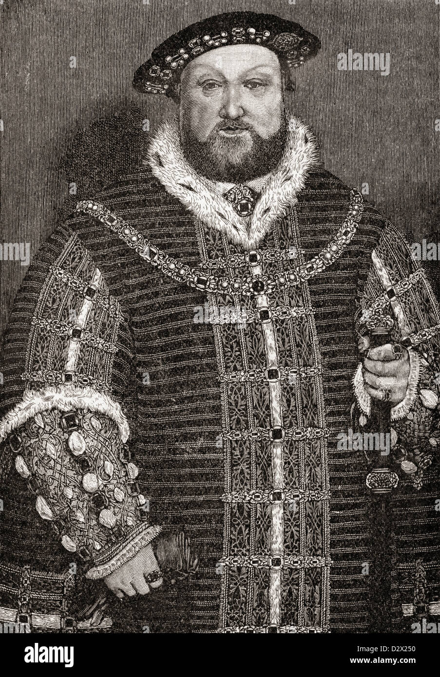 Heinrich VIII., 1491-1547. König von England und Irland. Aus einer ersten Buch der britischen Geschichte veröffentlicht 1925. Stockfoto