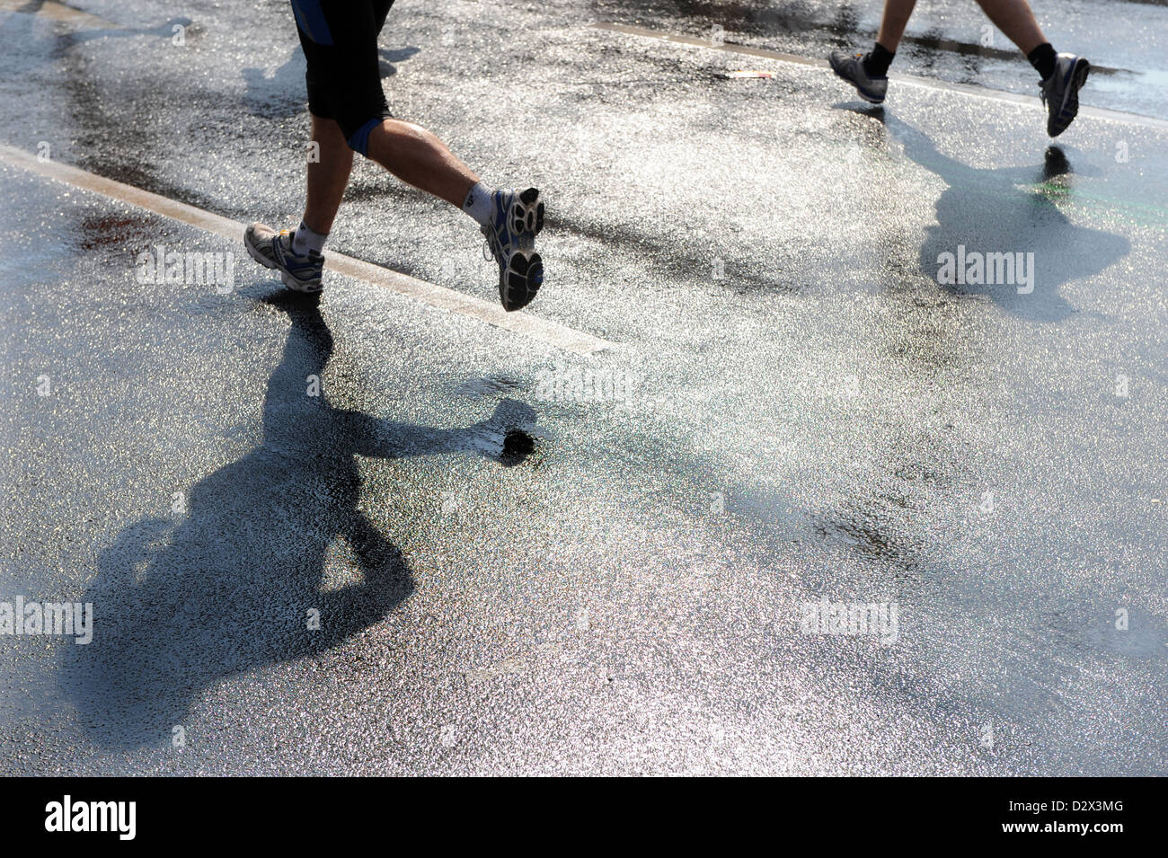 Berlin, Deutschland, Läufer auf der 30. Vattenfall Berliner Halbmarathon Stockfoto