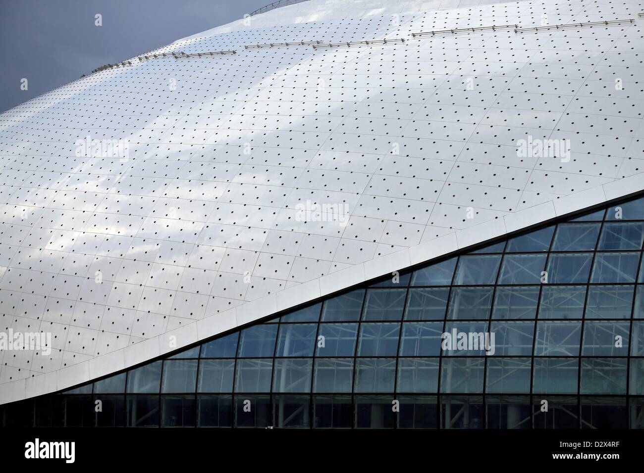 Blick auf das Bolschoi Ice Dome im Olympia-Park in Sotschi, Russland, 2. Februar 2013. Die Olympischen Winterspiele 2014 wird von 07 bis 23. Februar 2014, in Sotschi, Russland gefeiert. Foto: Jan Woitas Stockfoto