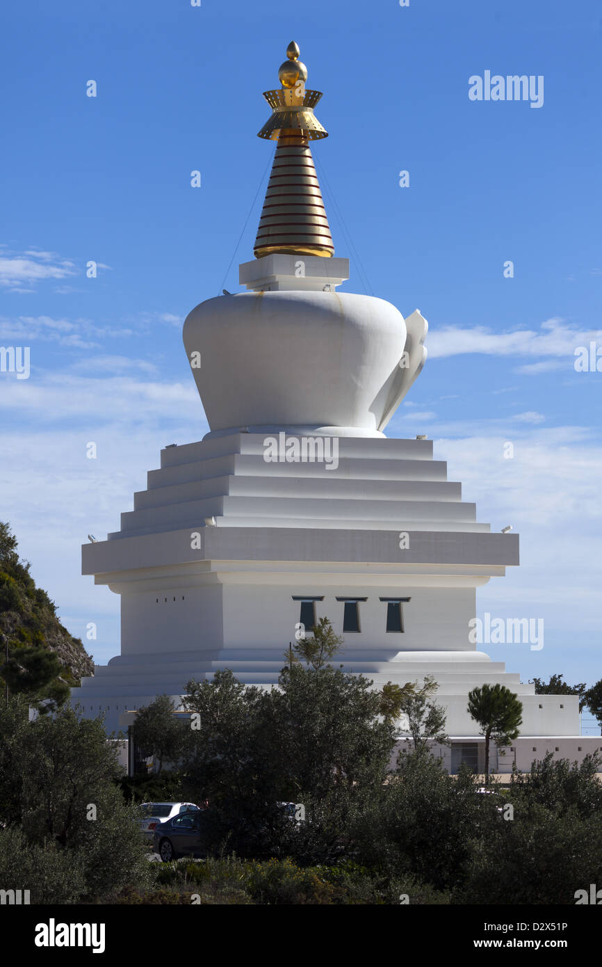 Buddhistischer Stupa in der Nähe von Benalmadena Costa del Sol-Andalucia Spanien Stockfoto