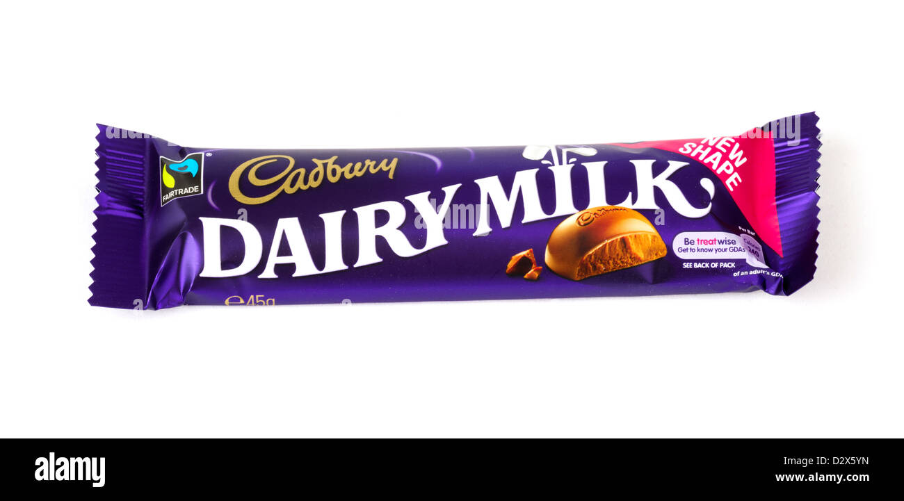 Cadbury Dairy Milk chocolate bar Stockfoto